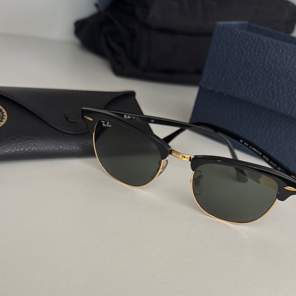Ray-Ban Black and Gold Sunglasses